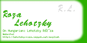 roza lehotzky business card